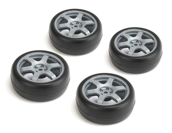 Koła 1:10 TC Slick 26mm szare (4szt.) | NHA490 CARTEN