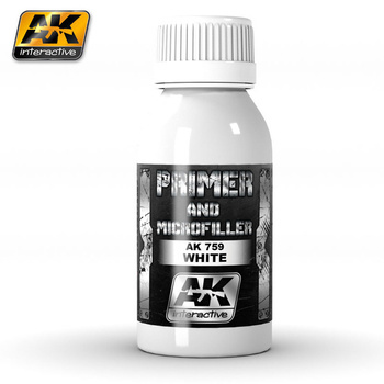 Podkład Wypełniający Biały Primer and Microfiller Szpachlówka 100ml | AK759 AK INTERACTIVE