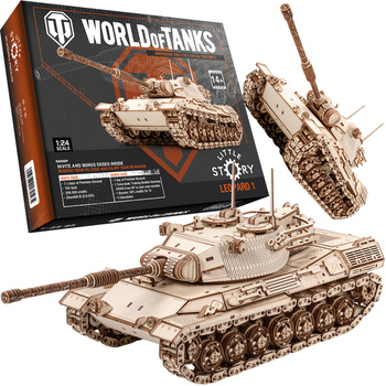 Little Story Drewniane Puzzle Model 3D Czołg Leopard 1 World of Tanks 33,3x13,3x14,2cm | WOT07