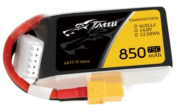 Akumulator LiPo 850mAh 14,8V 75C 4S1P XT60 | TAA8504S75XT6 TATTU