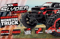 BlackZon Slyder MT Turbo 1/16 4WD 2S Brushless Monster Truck Czerwony | 540211 HPI