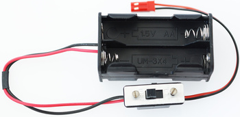 Koszyk Na Baterie z Włącznikiem On/Off 4xAA 6V JST BEC | 56699 MULDENTAL ELEKTRONIK